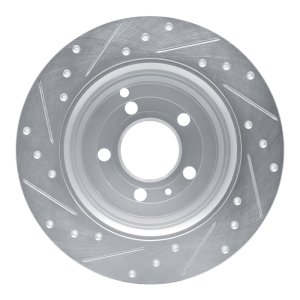 Volvo C70 Brake Rotor (1) - Rear Right - R1 Concepts - Drilled & Slotted - Silver - `96-`04